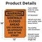 Signmission Sidewalk Closed Ahead Use Sidewalk OSHA Warning Sign, Aluminum, 12in W x 18in L, 2PK OS-2PACK-WS-A-1218-V-13528 - alternate 4
